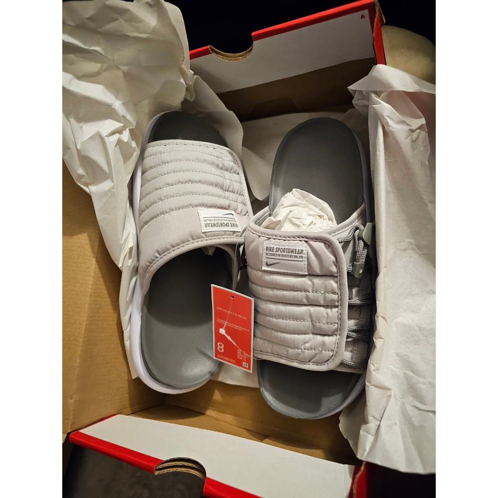 Nike Asuna 2 Slides Men's Grey Ore NIB - Picture 5 of 7